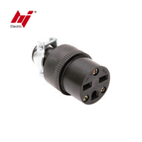 ABD Sertifikalı 15 Amp 250 Volt 3 Fazlı Erkek Dişi Elektrik Fişi Soketi HJ615R-1