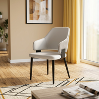 Chaise de salle à manger haut de gamme 856 - Design nordique, structure métallique avec rembourrage doux, durable et élégante, pour restaurant et hôtel