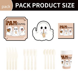 DAMAI New Model Ghost square Plate Paper Themed Disposable Paper Plate and Paper Cup for Halloween Party Supply - Product Image 6