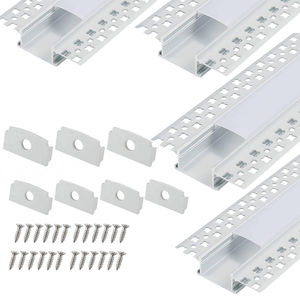 Profilé LED en aluminium pour bande LED encastrée dans le plâtre, profilé mince en aluminium pour cloison sèche, canal LED en aluminium - Product Image 2