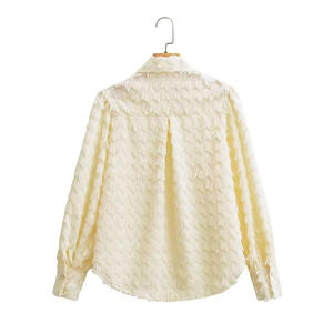 QSY donna 2022 a T Mn nuova moda <span class=keywords><strong>barba</strong></span> da gatto Blo Ses Vintage manica lunga B Tton- P camicie da donna top Chic - Product Image 3