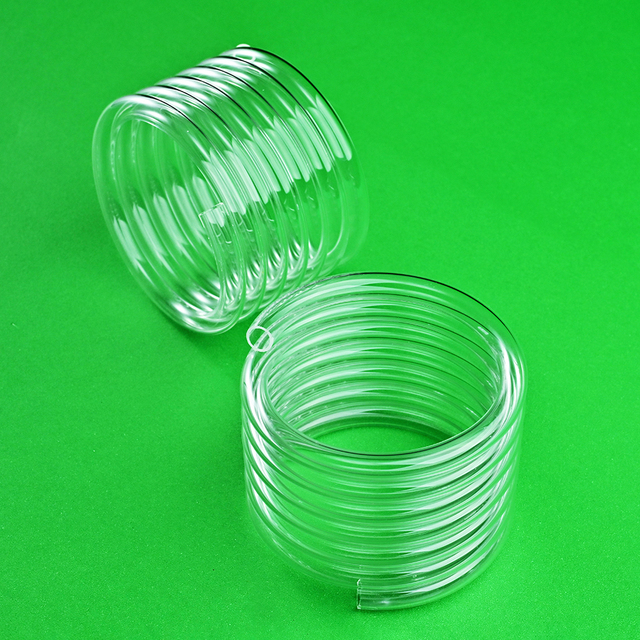 SUCCESS Factory Custom Clear Glass Helix Tube Spiral Wound Tube High Temp Resistance Ozone Free Bending Quartz Welding & Cutting