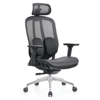 Chaise de bureau ergonomique moderne à dossier haut pivotante en maille intégrale avec accoudoirs 3D et roulettes en PU, vente chaude, usine de Foshan