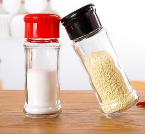 Grosir 100pcs Wadah Penyimpanan 80ml 100ml Stoples Kaca Silinder Tutup Mahkota Botol Bumbu Garam Merica - Product Image 4