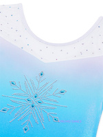 Vente flash : justaucorps de danse et de gymnastique pour filles, enfants, en spandex bleu avec strass, mignons, pour la glace et la neige