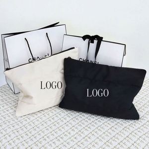 2024 Winter Custom Logo Down Cotton Nylon Soft Light Weight Puffer Puffy Fluffy Quilted Makeup Cosmetic Bag Travel Make up Pouch - Product Image 6