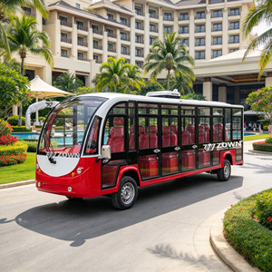 Bus touristique électrique à batterie pour touristes, avec portes et fenêtres, pour le transport dans les parcs - Product Image 1