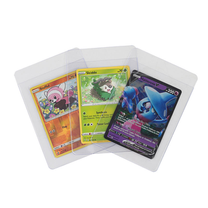No Closure Premium Clear Plastic <b>Card</b> <b>Holders</b> for <b>Pokemoned</b> <b>Cards</b> 7 Inch Semi-Rigid Protection - Product Image 2