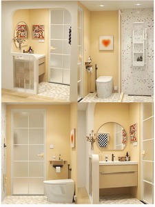 Los coloridos gabinetes <span class=keywords><strong>de</strong></span> baño, en <span class=keywords><strong>el</strong></span> corazón <span class=keywords><strong>de</strong></span> <span class=keywords><strong>la</strong></span> <span class=keywords><strong>reina</strong></span> también hay una niña pequeña. Diseño del Baño. - Product Image 3