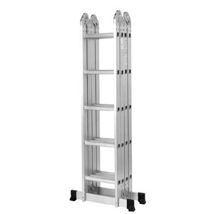 سلم معدني حديث 4x4 درجات من الألومنيوم قابل للطي تلقائيًا ومحمول من الموردين - Product Image 5