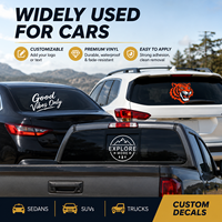 Autocollant personnalisé en vinyle pour vitre de voiture, étiquette imperméable et amovible, logo pour vitre de véhicule, publicité OEM/ODM