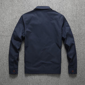 Nuovo Stile Giacca Bomber Americana Retrò Casual da Uomo in Tela con Colletto Alto per Primavera Autunno Giovani - Product Image 3