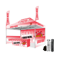 Tente pliante publicitaire moderne et robuste 4x6m (13x20ft) avec logo personnalisé, design élégant, imperméable, pour extérieur