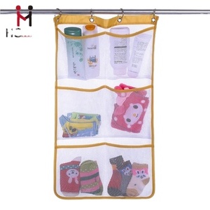 <b>Large</b> Bath Toy Storage Bag with Strong Suction Cups Baby Toy Organizer Foldable Hanging Design Fabric Material-stock <b>Square</b> - Product Image 2