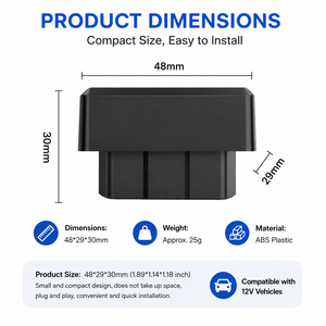 Rastreador GPS OBD para Automóviles, Precisión de 5 m, Almacenamiento en la Nube, Antirrobo para Vehículos, Gestión de Flotas, Batería de Polímero, Mapas de Baidu/Amap/Google - Product Image 1