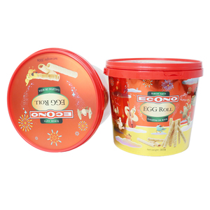 wholesale small custom disposable food bucket plastic food bucket for snacks with lid plastic buckets for food packaging