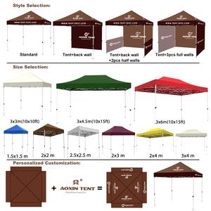 Gazebo plegable 3x3, tienda de campaña con dosel emergente para exteriores con marco de aluminio, pared lateral de tela de construcción de acero para acampar, Carpetas Toldos - Product Image 4