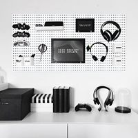 Système d'organisation mural portable Yihe en métal perforé, facile à assembler, pour garage, cuisine et bureau, rangement d'outils