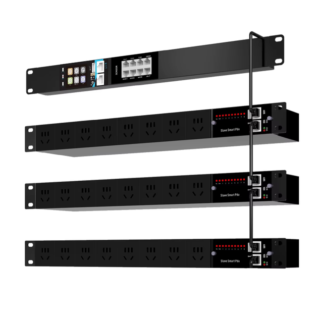 Customizable Rack Smart PDU 220V 10A New China Standard 8 Outlet Intelligent Monitoring LCD MQTT Data Center