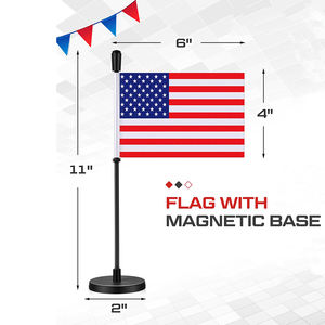 Индивидуальные автомобильные флаги для брендинга автопарка: доступны варианты с магнитным креплением и клипсой для окна. Профессиональная печать логотипа вашей компании. - Product Image 2