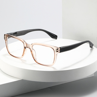 Lunettes de lecture pour hommes effet écaille de tortue, branches transparentes, légères et confortables, en polycarbonate, anti-fatigue oculaire, 175