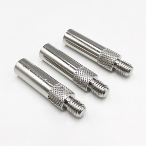 Tige de connexion en aluminium, pas métrique B1=1.25D, filetage à droite, extrémité moletée, usage industriel général - Product Image 1