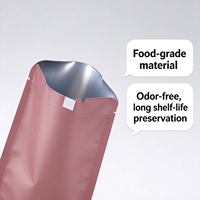 Sachet d'emballage thermoscellable en aluminium composite, couleur unie, avec fermeture éclair, imprimé sur mesure, résistant à l'humidité, pour la vente en gros