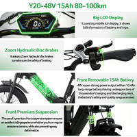 Livraison gratuite depuis l'entrepôt UE, stock disponible, vélo électrique urbain, pneus larges de 20 pouces, moteur puissant de 250 W, batterie 48 V 15 Ah, pour les trajets quotidiens des adultes