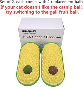 High-Interactive Cat Chew <b>Toys</b> Durable Avocado & Catnip Ball <b>Set</b> for Cats & Dogs Rotating Design for Teeth <b>Cleaning</b> & Grinding - Product Image 2