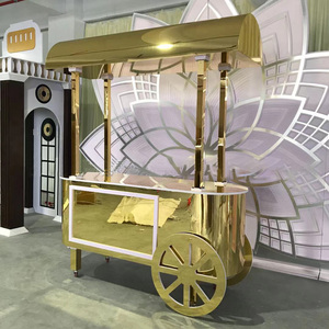 Wooden Candy <strong>Cart</strong> With Wheels For Parties Event Backdrop <strong>Cart</strong> Wedding - Product Image 6
