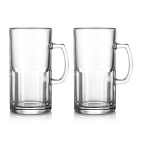 Chope à bière avec poignée de 1000 ml, 33,8 oz, grande capacité, poignée ergonomique, verres à bière pour brasseries artisanales