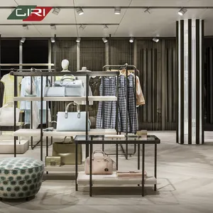 CIRI Lady Clothing Garment Shop Display Custom Ladies Clothes Rack Furniture For Garment Store