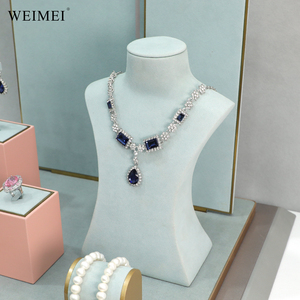WEIMEI Mint Green Pink <b>Necklace</b> Bust <b>Ring</b> Earring Bracelet Holder Boutique Luxury Retail Jewelry Counter Display Stand - Product Image 5