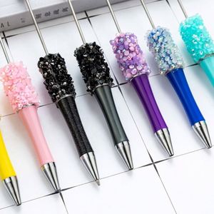 DIY Rhinestone Bead <b>Pen</b> Handmade Stick-On Rhinestone Ballpoint <b>Pen</b> Creative Cute Girly Plastic <b>Pen</b> Wholesale - Product Image 4