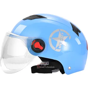 Half Gezicht Smart Motorbike Nieuwigheid Helm Custom Retro Adventure Racing Motorhelm Voor Citycoco Scooter