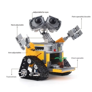 Blocs de construction en plastique compatibles transfrontaliers pour <span class=keywords><strong>robot</strong></span> WALL-E <span class=keywords><strong>WALI</strong></span>, jouets de puzzle à assembler, modèle de jouets, cadeau pour enfants, boîte colorée - Product Image 3