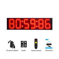 Temporizador LED Recargable de 8 Pulgadas y 6 Dígitos, Temporizador de Cuenta Regresiva LED Grande para Exteriores, Pantalla LED de Doble Cara, Mensaje Personalizado