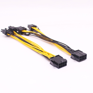 EPS CPU 12V, 8Pin Ke Dual 8 (6 + 2) Pin PCIE Kabel Catu Daya Motherboard Splitter 18AWG Ekstensi 8 Pin Ke 6 2 Pin 20Cm - Product Image 5