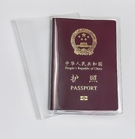 Porte-cartes de passeport transparent en PVC avec impression de logo personnalisé porte-documents étanche