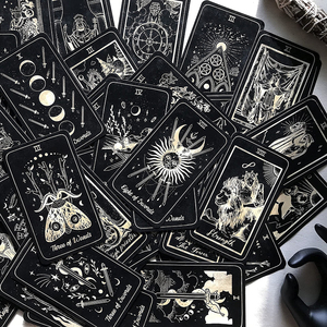 Cartas de tarot de borde dorado, tarjetas de cubierta personalizadas, grandes, gitanas, Tarot, venta al por mayor - Product Image 6