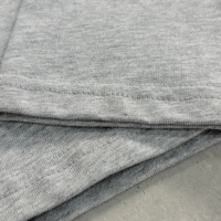 T-shirt décontracté surdimensionné pour homme, coupe ample, style streetwear, tricoté de haute qualité, logo personnalisé DTG DTF, gris, 100% coton, t-shirts courts