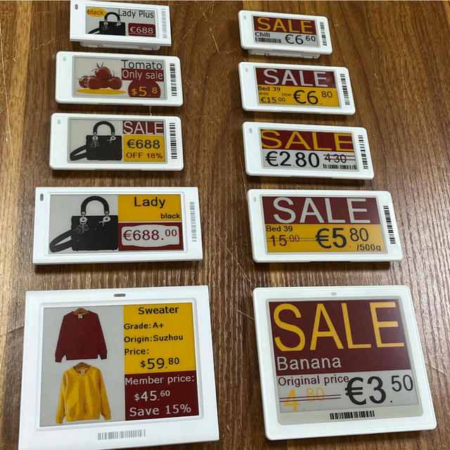 New EInk Epd 2.9Inch Ble AP Api Digital Price Tags Preisschild Etiquetas De Precio Digitales Nfc Eas Esl Electronic Shelf Labels
