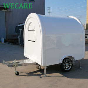 WECARE Mobil Foodtruck remorque de café blanc Hot Dog Popsicle chariot de crème glacée Mobile traiteur de nourriture chariot de vente remorque avec roue - Product Image 4