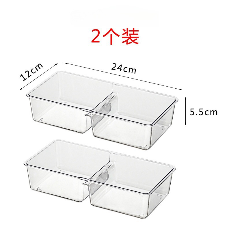2 cajas de almacenamiento de doble compartimento