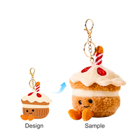 Porte-clés en peluche personnalisés de haute qualité, conception de logo sur mesure, fabrication de poupées mascotte en peluche douce, porte-clés anime en tissu de coton