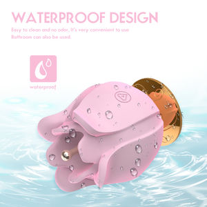 Niusida Super Rose vibratore G-spot di ricarica magnetica impermeabile con rilevamento degli urti croccanti - Product Image 6