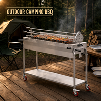 Barbecue de jardin populaire Barbecue à charbon de bois extérieur Barbecue Commercial Heavy Duty BBQ Gill avec chariot