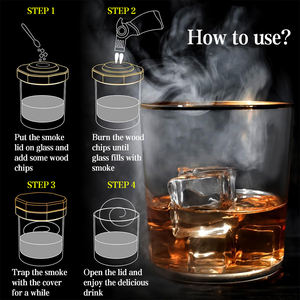 <span class=keywords><strong>Kit</strong></span> de fumeur de whisky Bourbon <span class=keywords><strong>à</strong></span> <span class=keywords><strong>l</strong></span>'<span class=keywords><strong>ancienne</strong></span> outils d'accessoires de barman infuser boisson 6 sortes de copeaux de bois copeaux pour cadeau de fête - Product Image 4