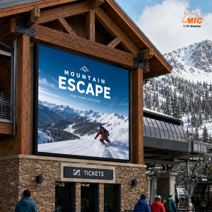 Mur vidéo LED extérieur résistant au froid IP66 pour bureau de billetterie de station de ski, <span class=keywords><strong>chalet</strong></span> alpin, affichage d'informations touristiques - Product Image 1