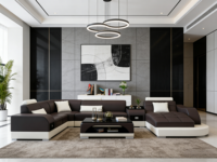 Juego de Muebles de Sala de Estar, Sofá Moderno para 3 Personas, Sofá de Cuero Reclinable, Sofá Modular de Lujo, Sofá de Esquina